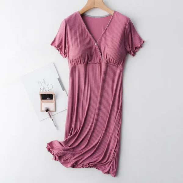 Maternity Breastfeeding Nightwear Nursing Pajama Sets Sleepwear Pregnancy Pyjama - Image 4