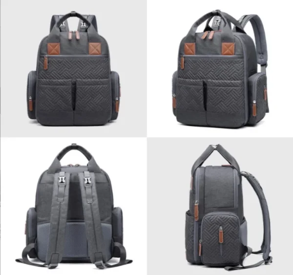 high-quality Diaper Nappy Bag Backpack With Changing Station Large Capacity Waterproof Bag Foldable Baby Bed Maternity Mummy - Image 4