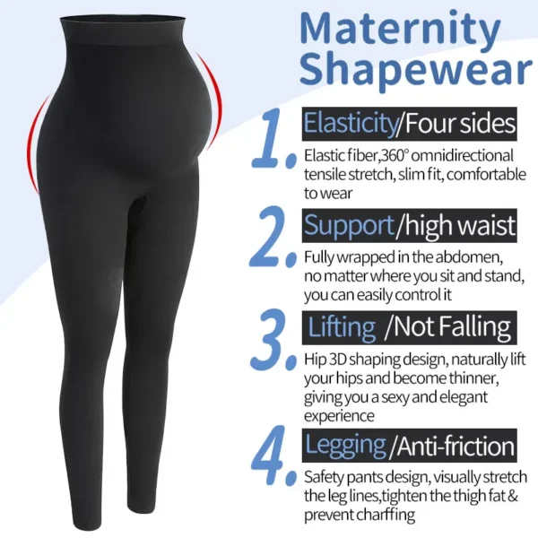Maternity shapewear compression legging pregnant pants with factory price plus size - Image 3